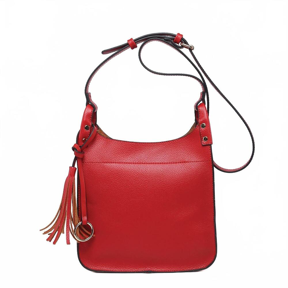 NEW JEN & CO. women's lucinda crossbody bag in red